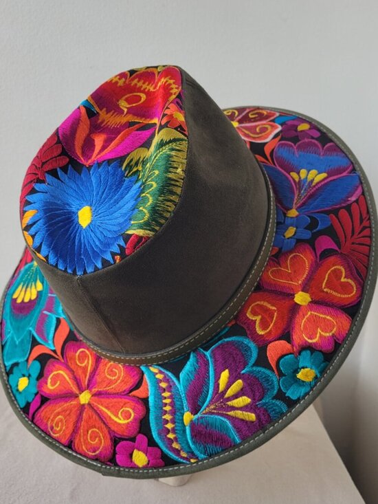 NEW | Handcrafted Guatemalan Artisan Hat | Statement Fedora | Olive Green main image 4